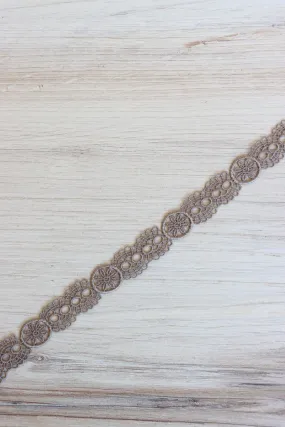 10YDS Cocoa .75" Wide Venice Lace