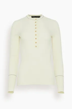 Agnes Henley Sweater in Ivory