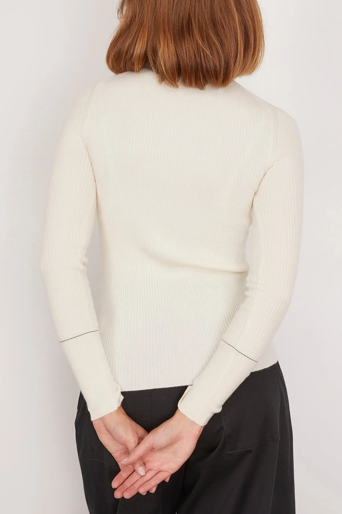 Agnes Henley Sweater in Ivory