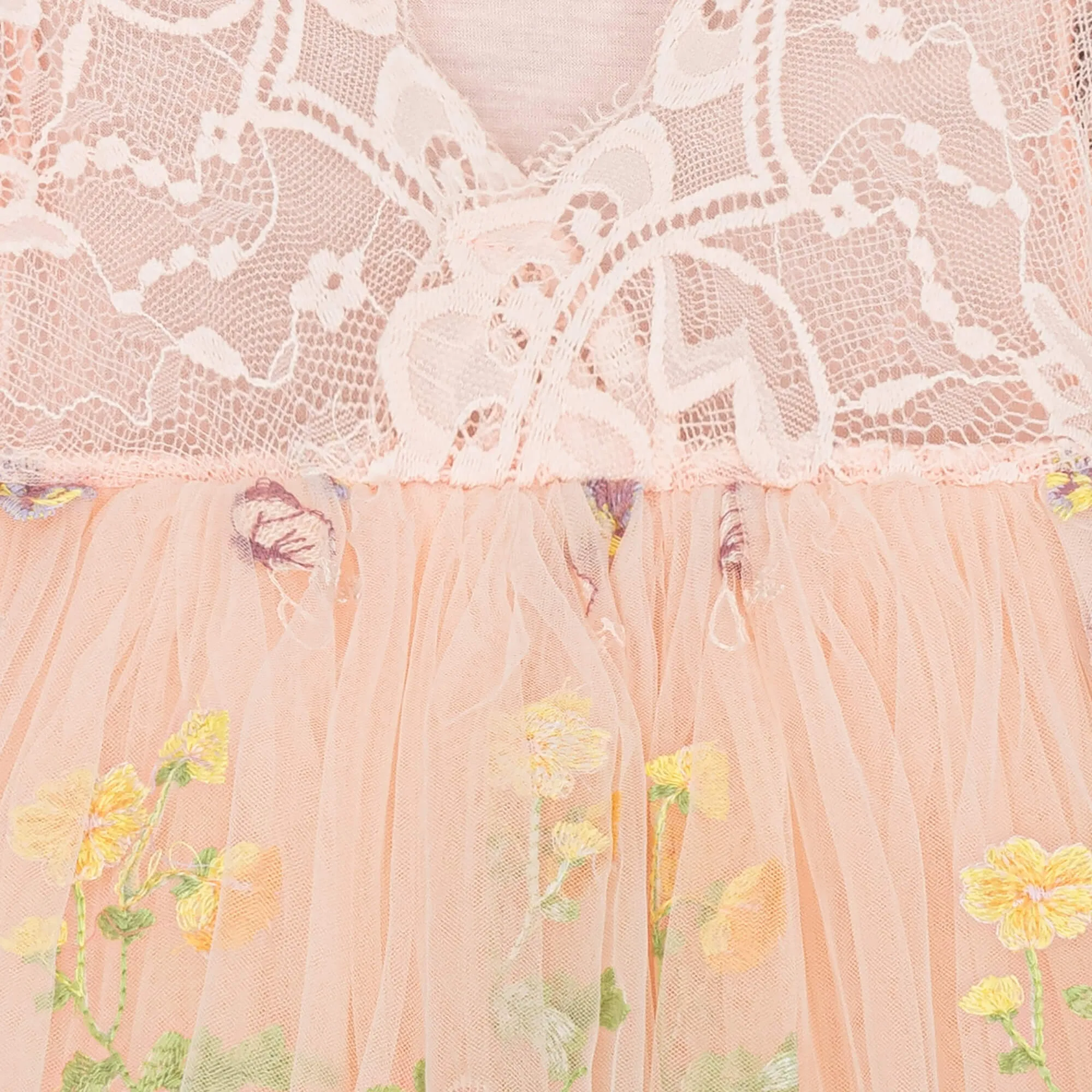 Baby Enchanted Dress - Embroidered Pink Lace