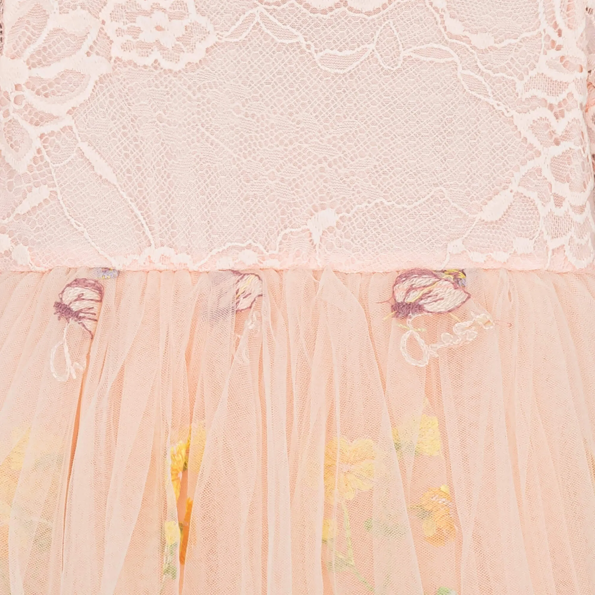 Baby Enchanted Dress - Embroidered Pink Lace