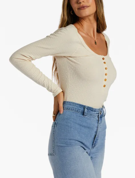 Billabong Womens Call Me Rib Knit Top