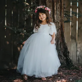 Bohemian Flutter Dress - White