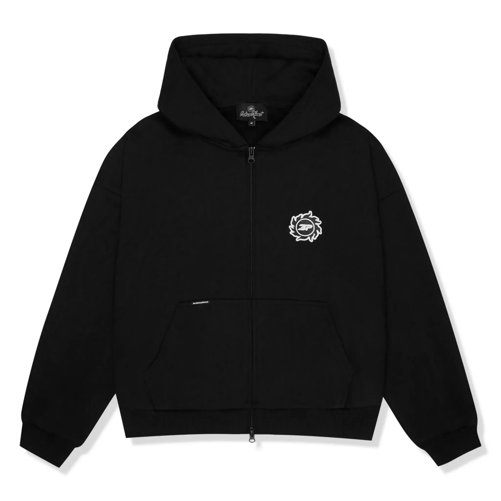 Broken Planet Sun Midnight Black Zip-Up Hoodie