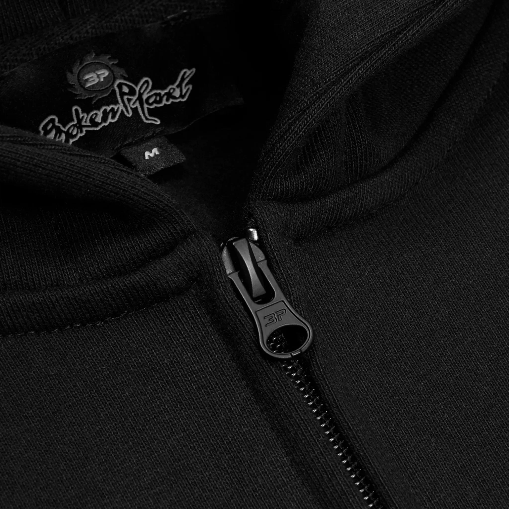 Broken Planet Sun Midnight Black Zip-Up Hoodie