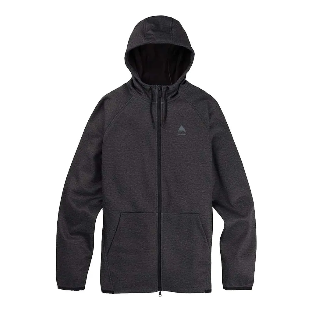 Burton 22/23 Crown Weatherproof Zip Hoodie - True Black Heather