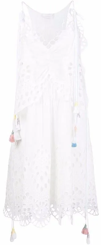 Butterfly Tulle Lace Dress in White