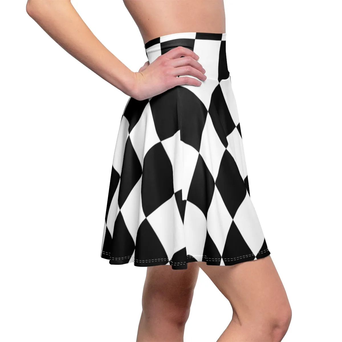 Checkered Women's Skater Skirt