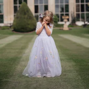 Enchanted Dress - Embroidered Lilac Lace