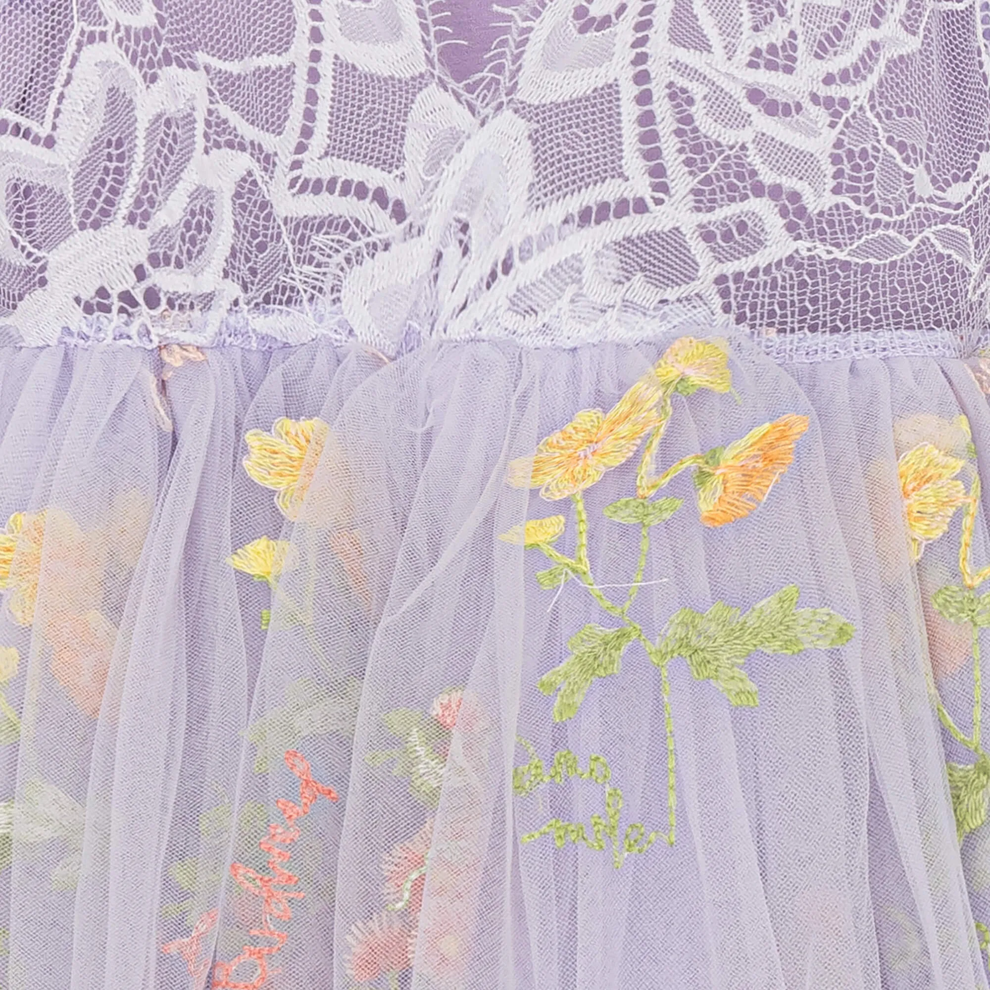 Enchanted Dress - Embroidered Lilac Lace