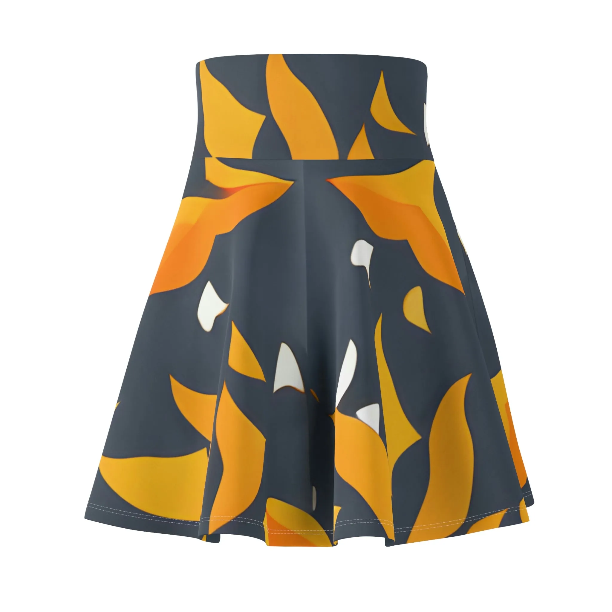 Fall for Fashion: The Must-Have Skater Skirt with Bright Leaf Print