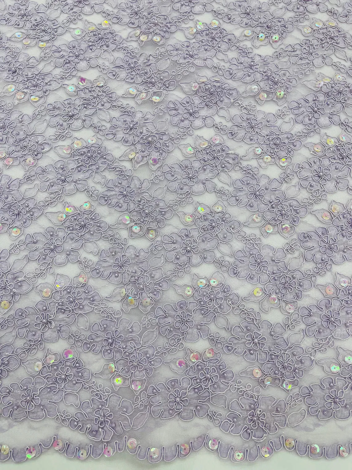 Floral Bead Sequins Pearl Fabric - Beaded Fabric Embroidered Lace By The Yard