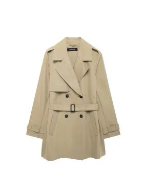 Full Sleeves Trench Coat With Belt