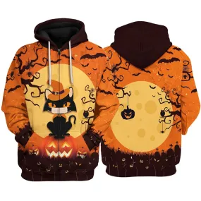 Halloween Hoodies Costumes Zip Up Hooded Sweatshirt Coat Jacket