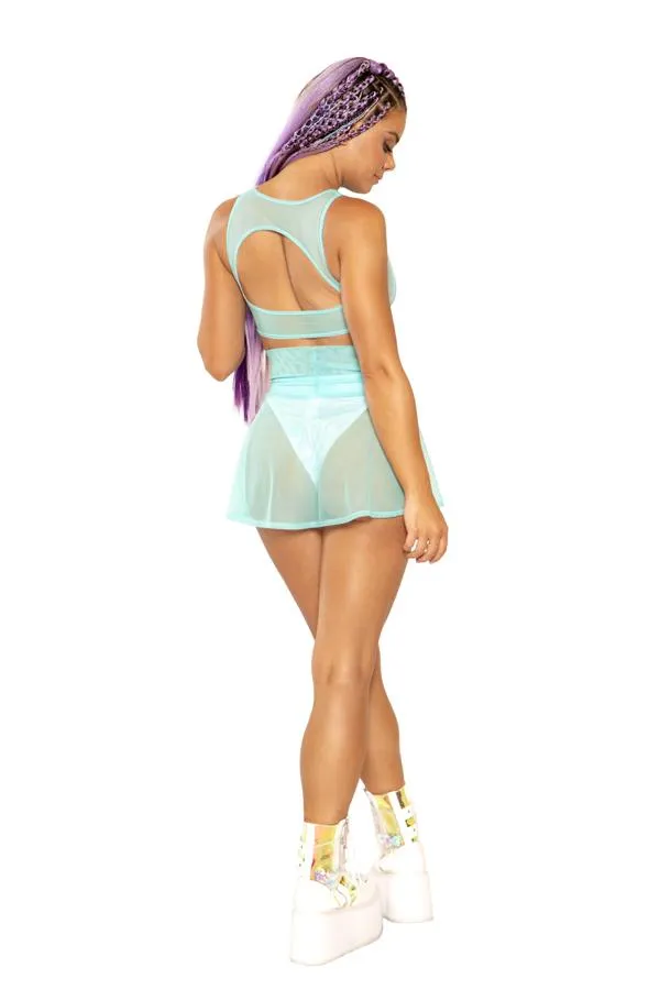 J. Valentine Mesh Skater Skirt - Festival Wear