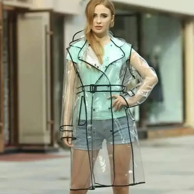 Keith Transparent Trench Rain Coats