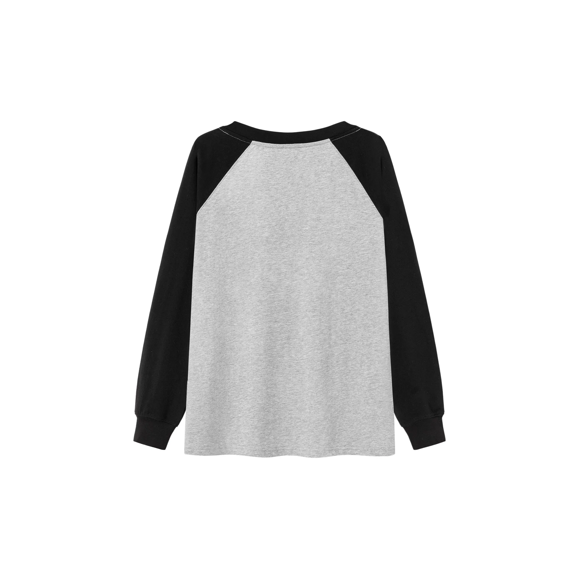 Letter Printed V-Neck Halter Layered Loosefit Sweatshirt