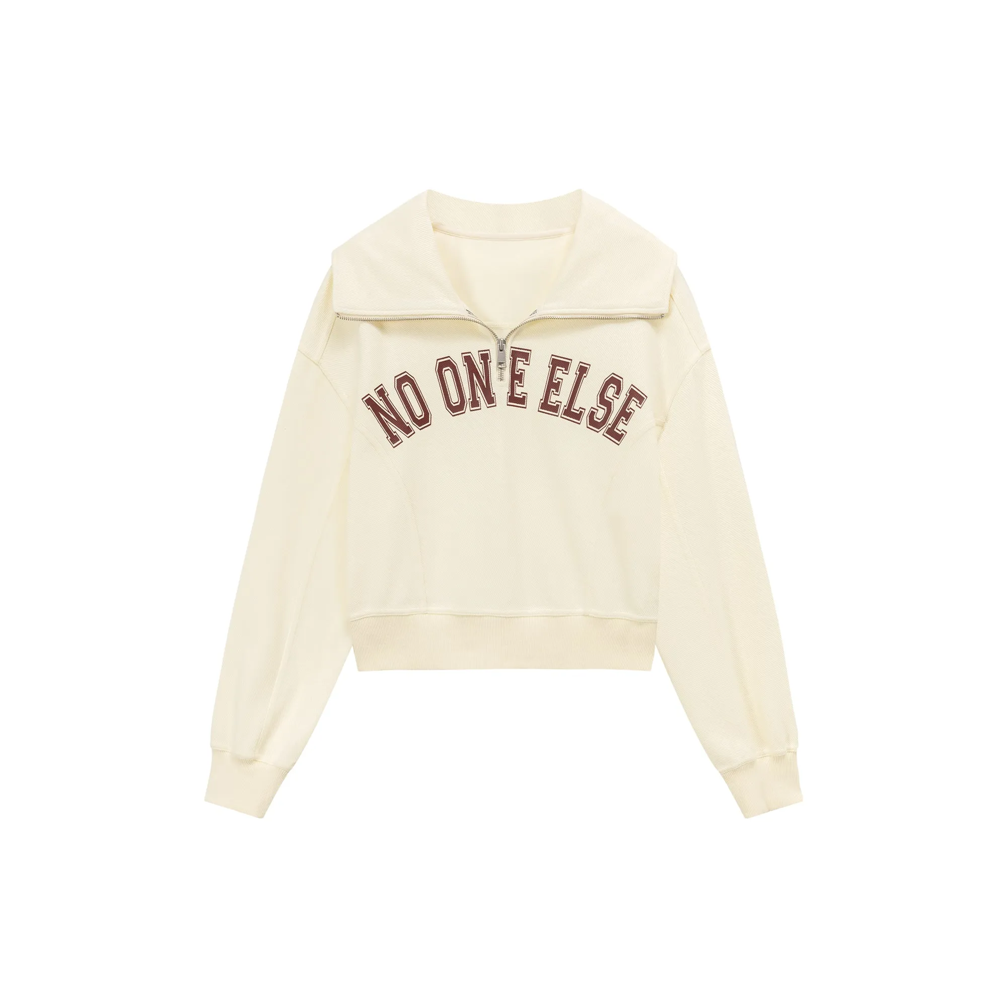 Logo Half Zip-Up High Neck Sweatshirt