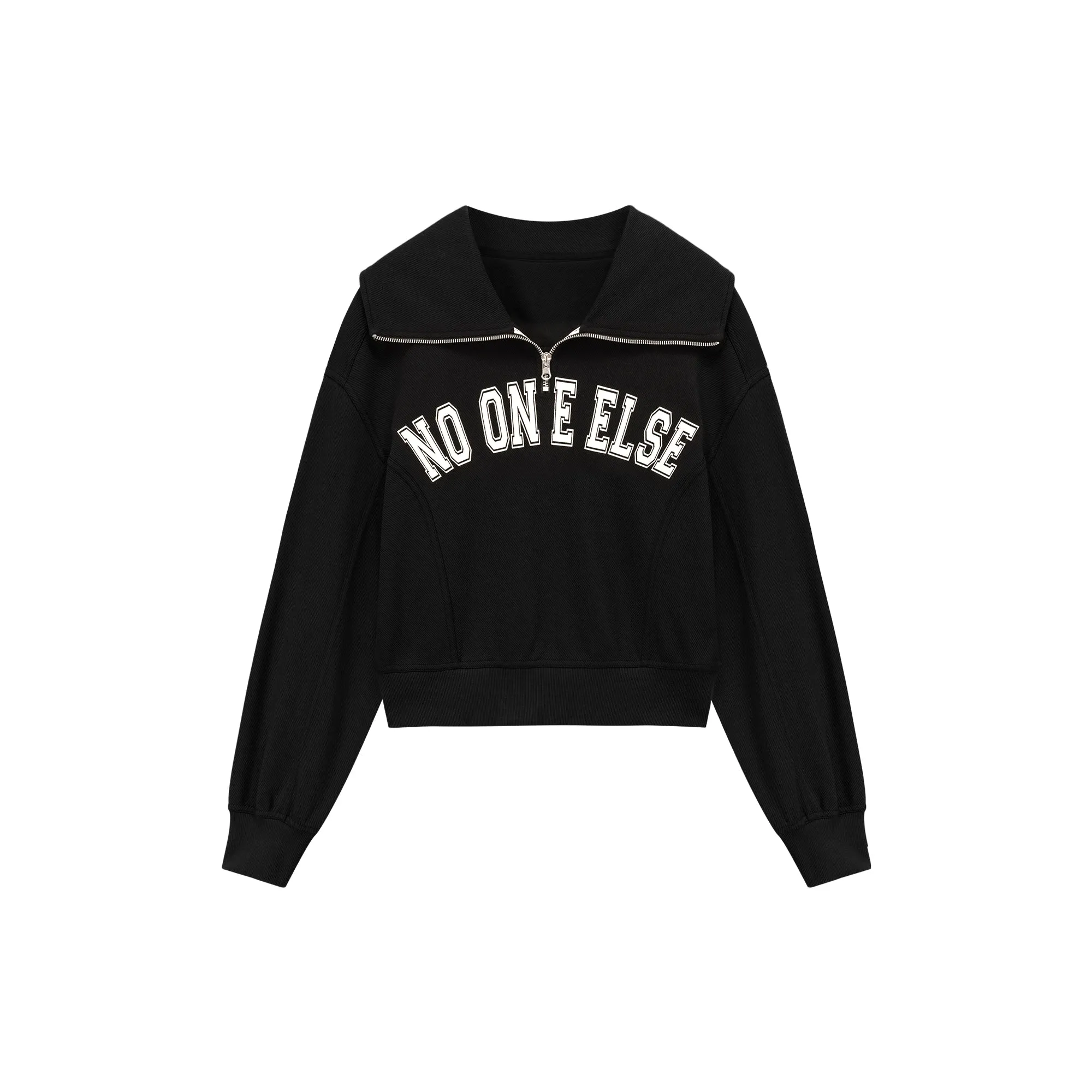 Logo Half Zip-Up High Neck Sweatshirt