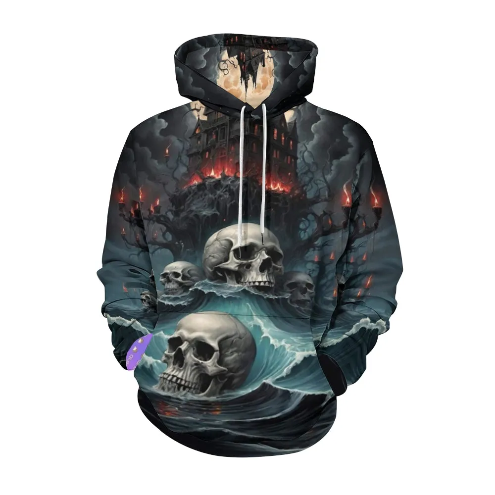 Mens Halloween Horror Skull 3D Print Hoodies