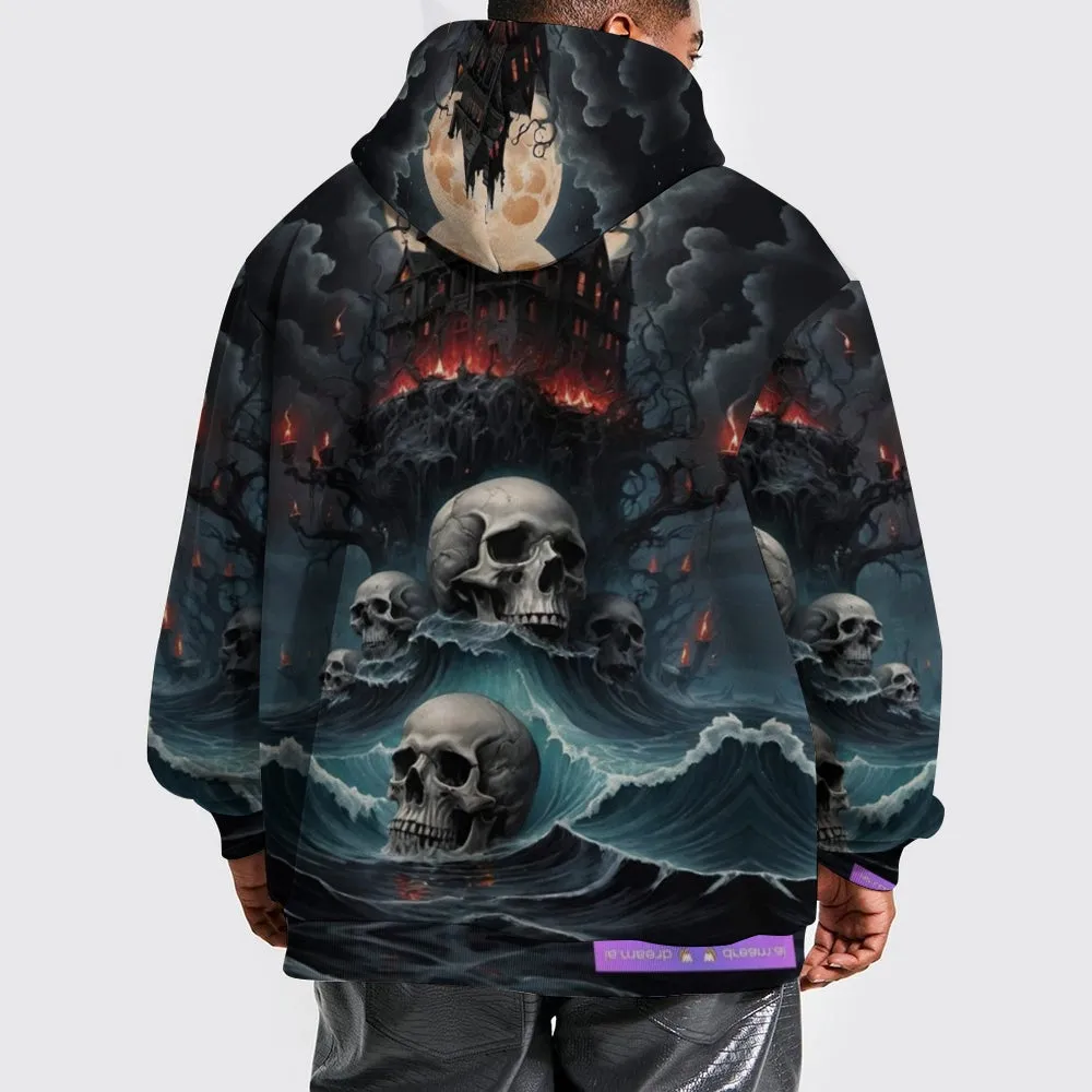 Mens Halloween Horror Skull 3D Print Hoodies