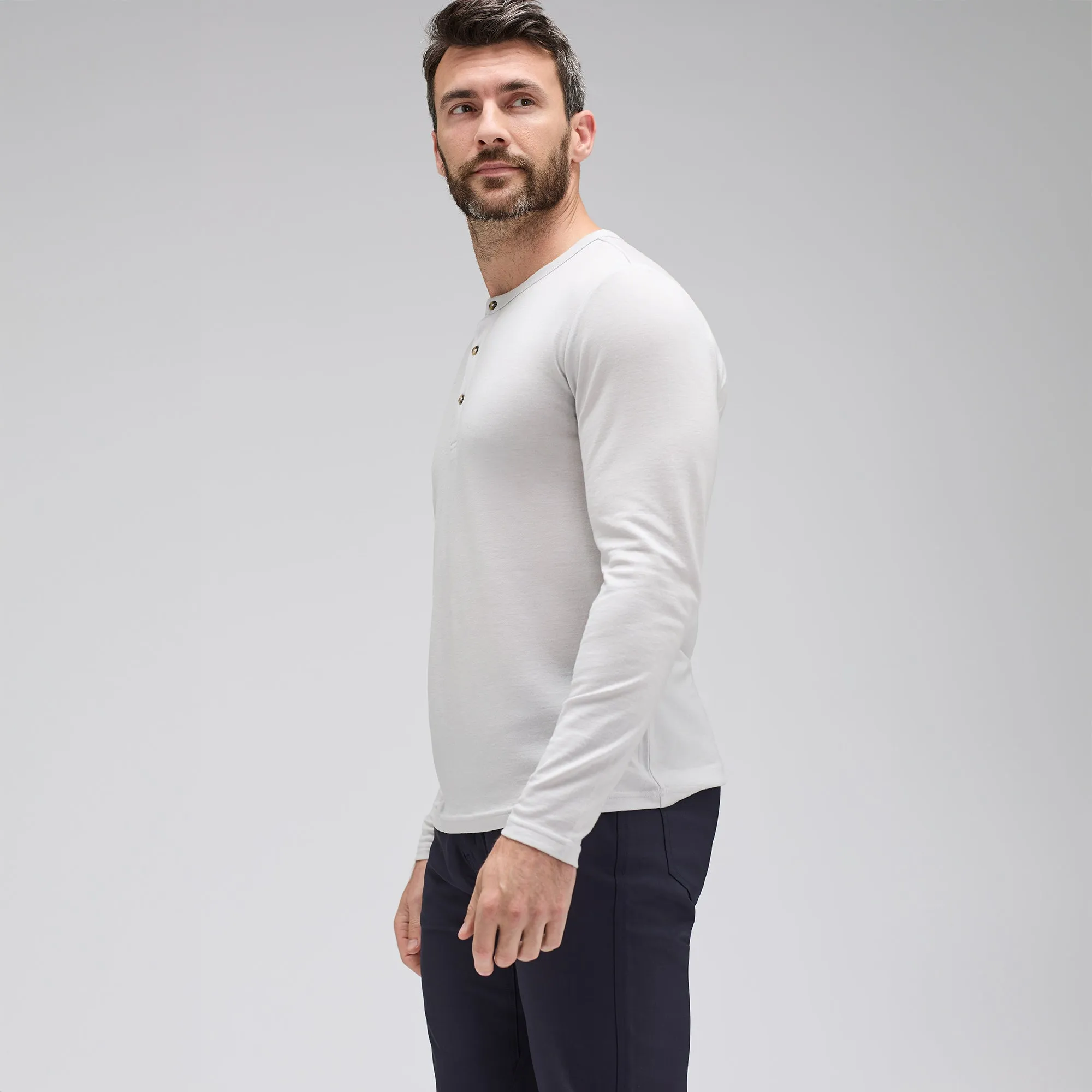 Men's Long Sleeve Merino Henley