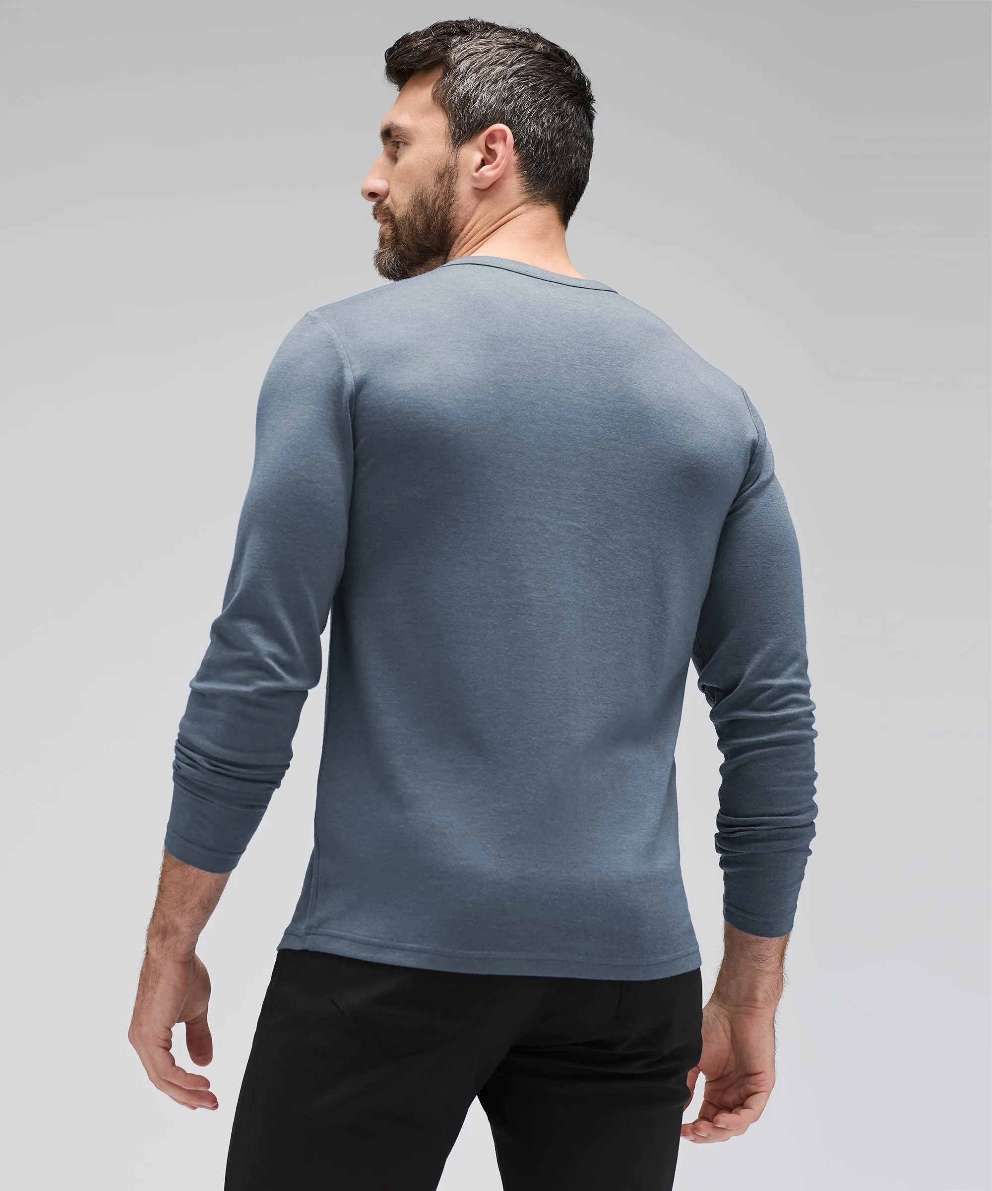 Men's Long Sleeve Merino Henley