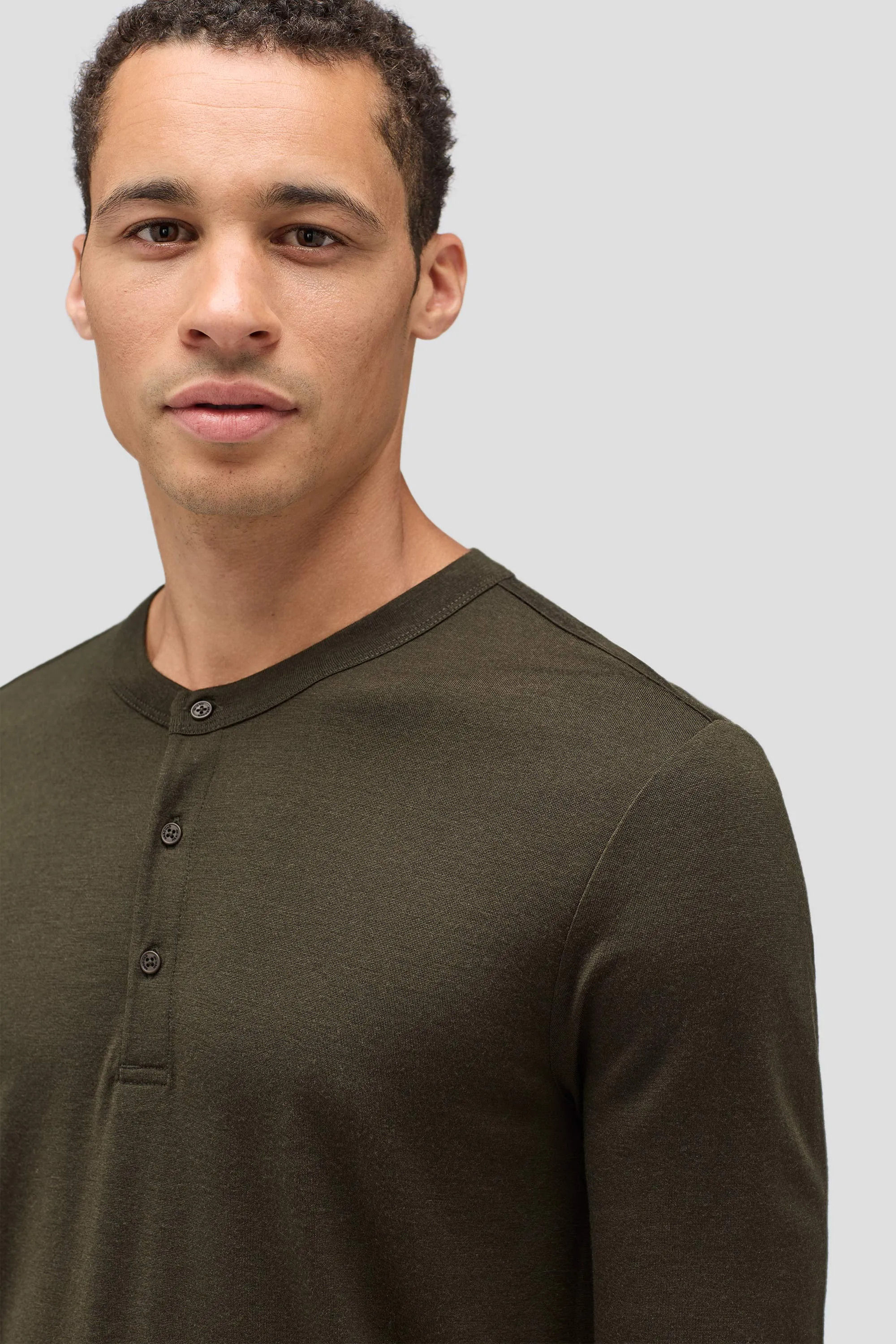 Men's Long Sleeve Merino Henley