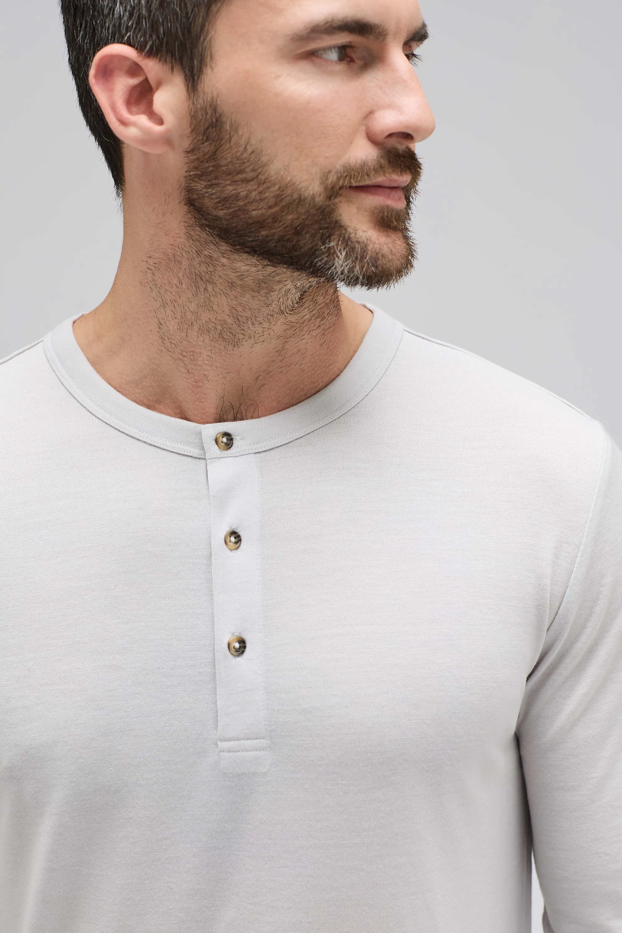 Men's Long Sleeve Merino Henley