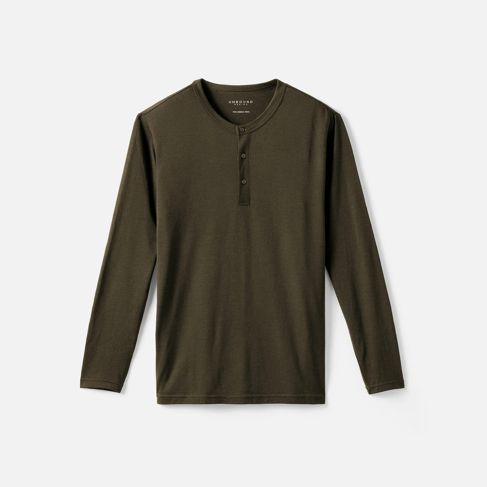 Men's Long Sleeve Merino Henley