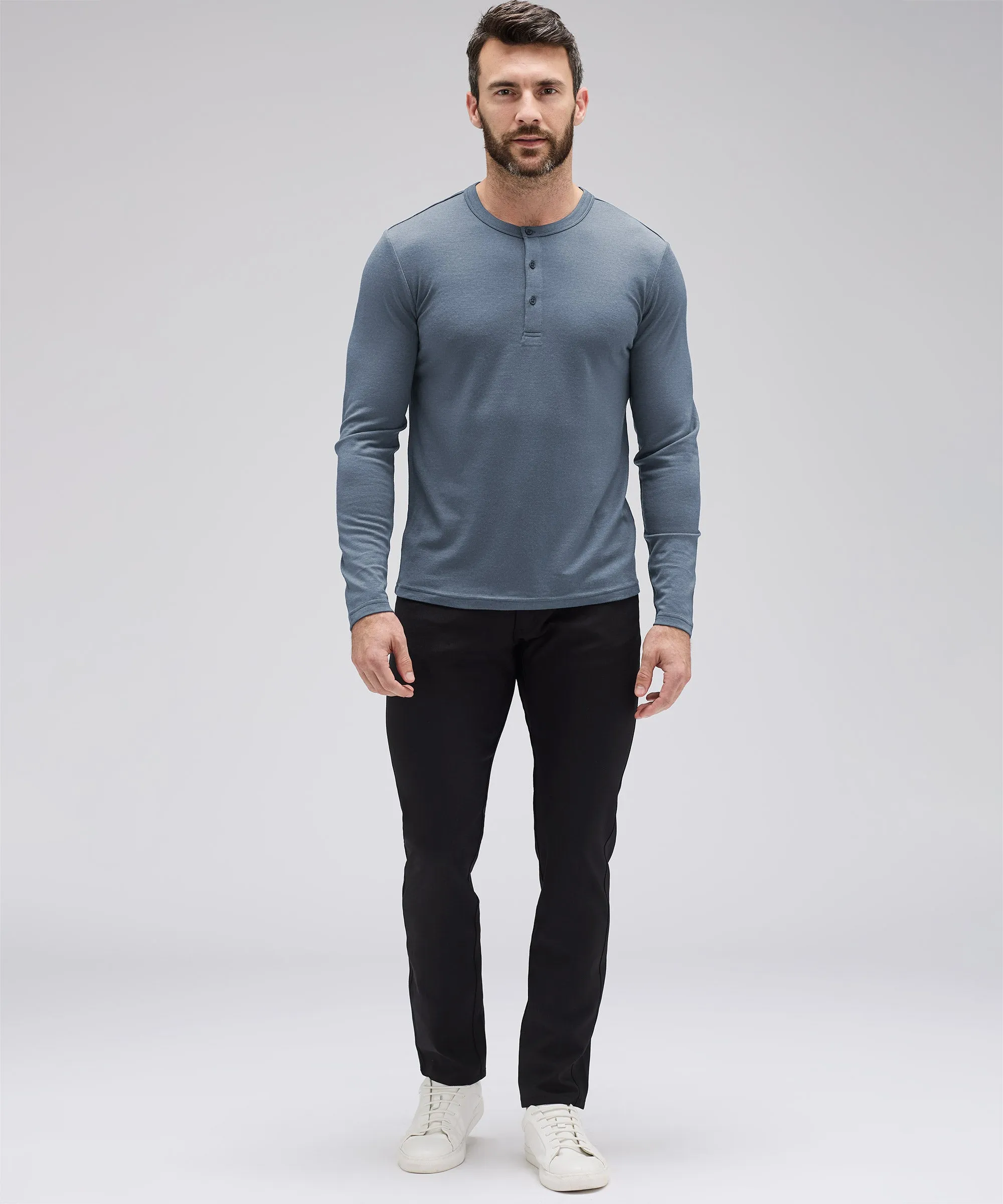 Men's Long Sleeve Merino Henley