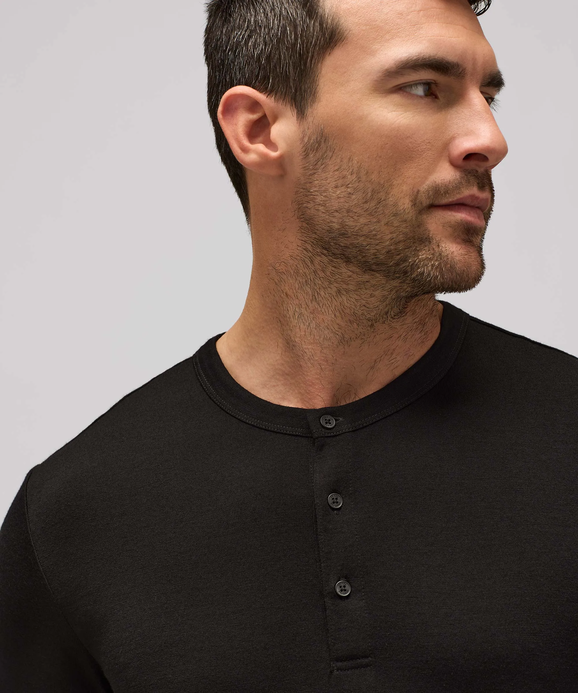 Men's Long Sleeve Merino Henley