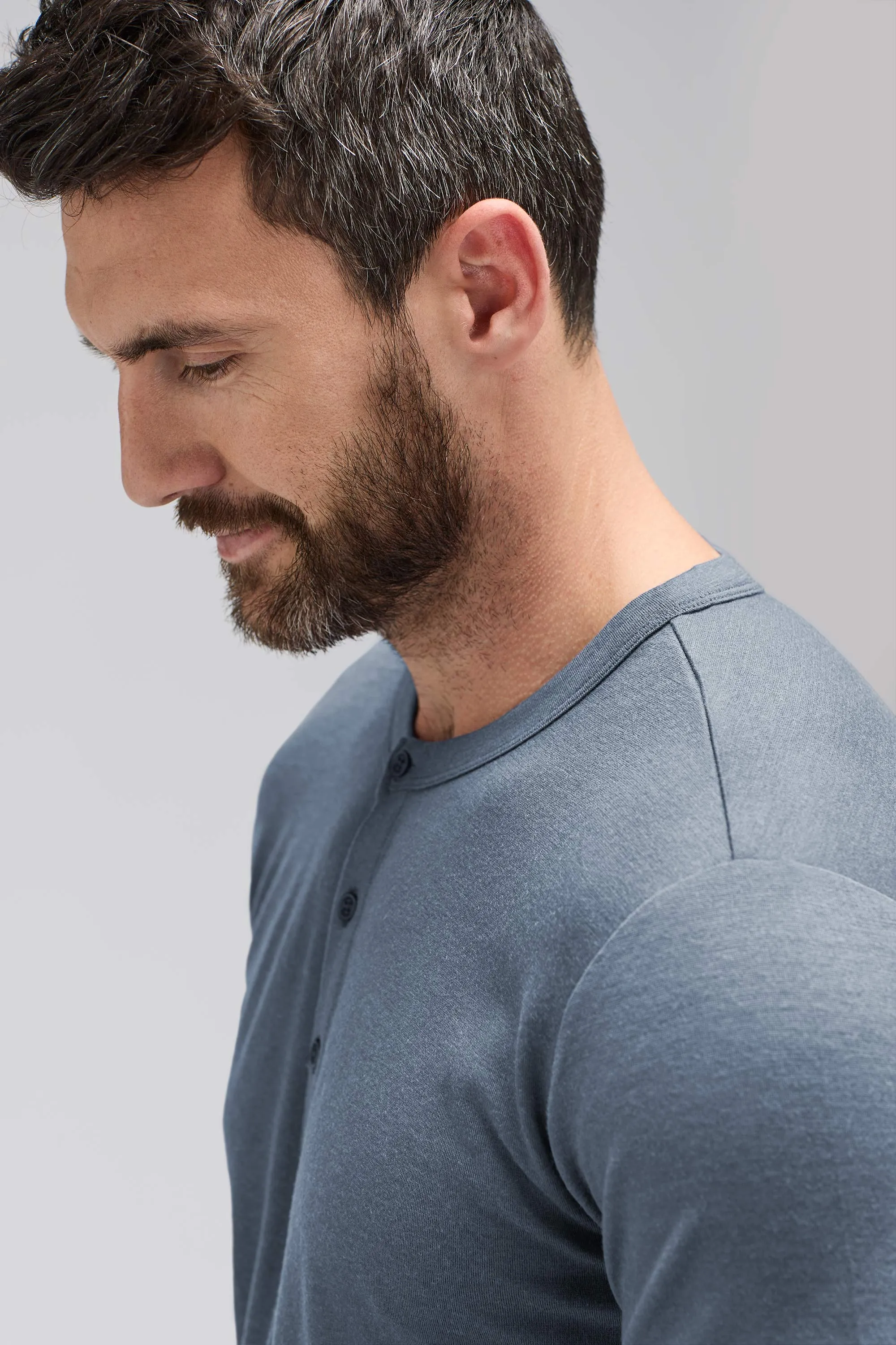 Men's Long Sleeve Merino Henley