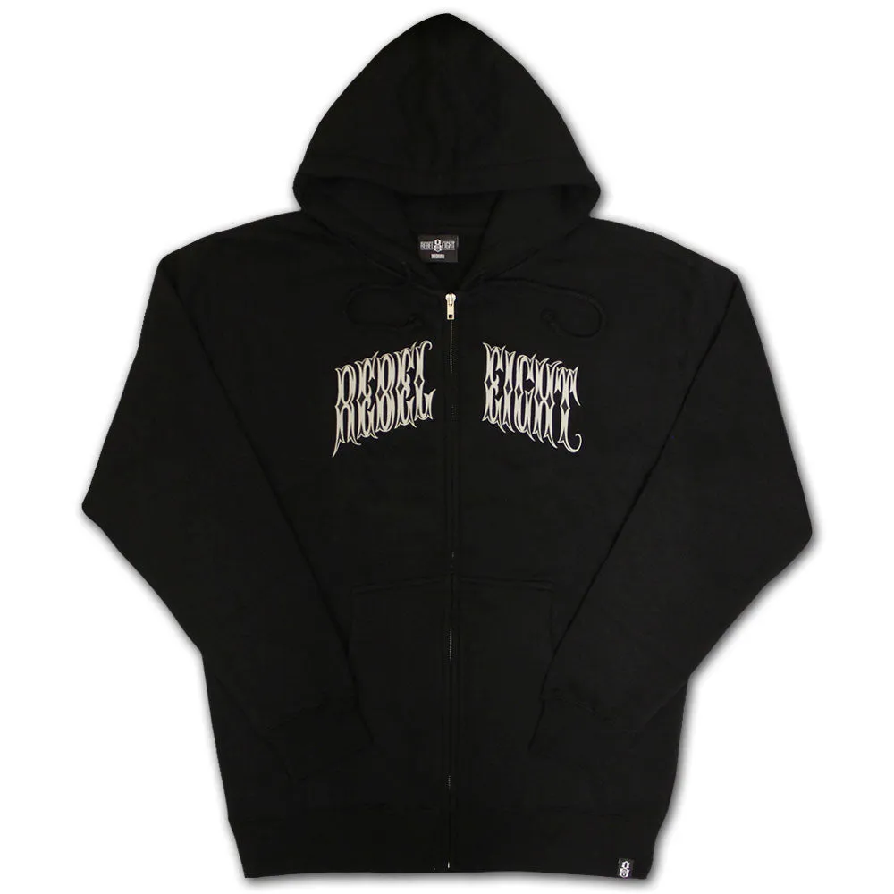 Rebel8 Heart And Soul Zip Up Hoodie Black