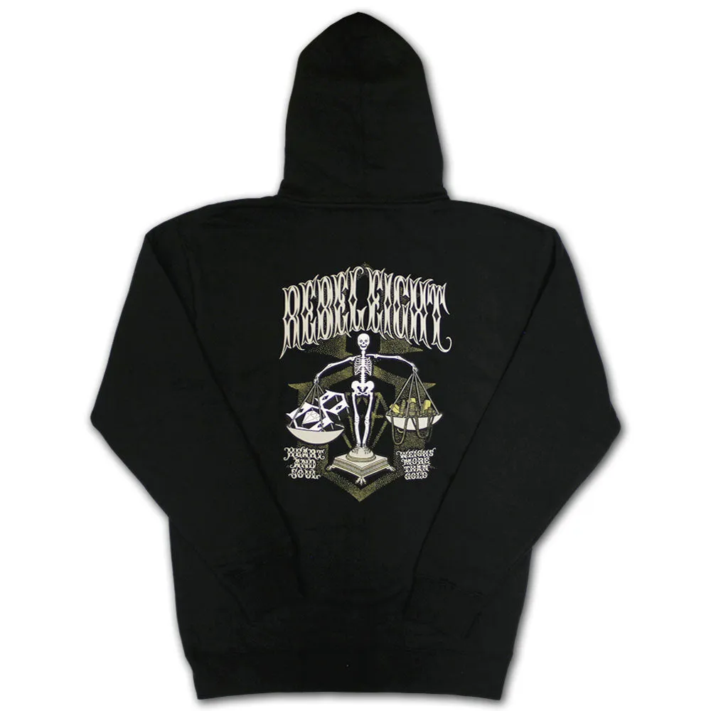 Rebel8 Heart And Soul Zip Up Hoodie Black