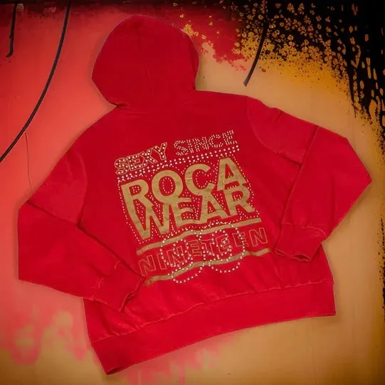 *ROCAWEAR* (TRUE RED) ZIP UP HOODIES (VINTAGE DEAD-STOCK)