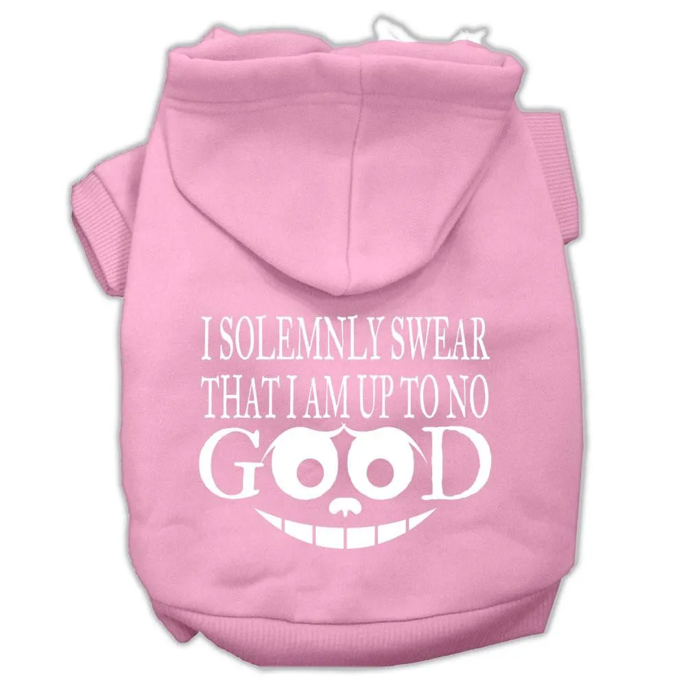 Up to No Good Screen Print Pet Hoodies Light Pink Size XXL (18)