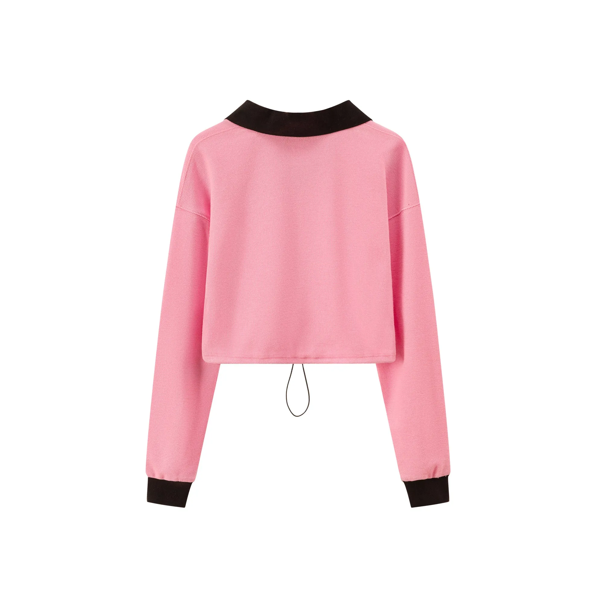 V-Neck Drawstring Sweatshirt