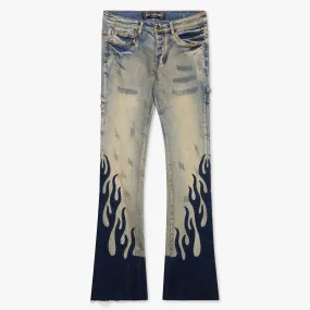 Valabasas "Flame" Stacked Flare Jean