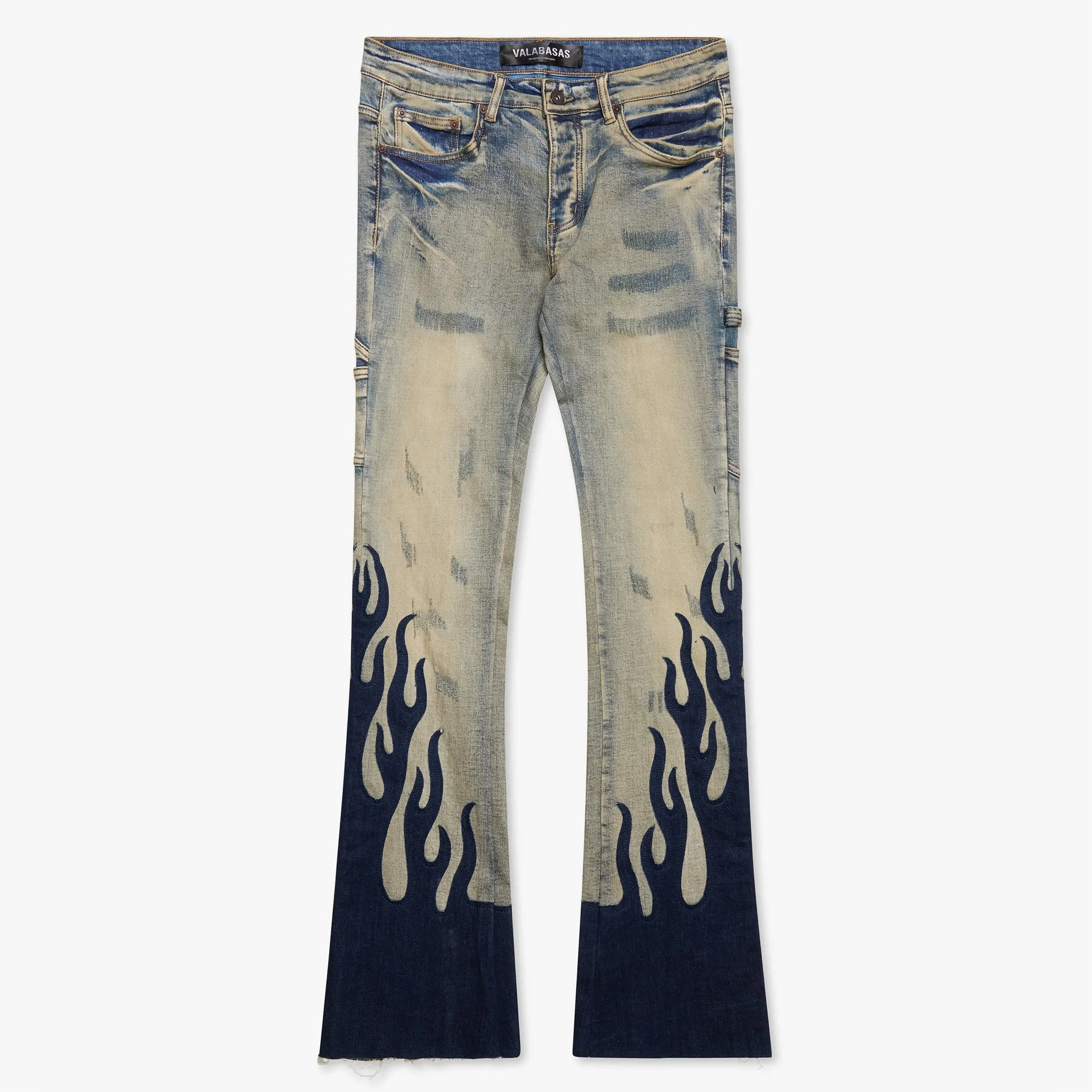 Valabasas "Flame" Stacked Flare Jean