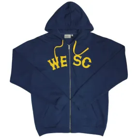 Wesc Franchise Classic Zip Up Hoodie Estate Blue