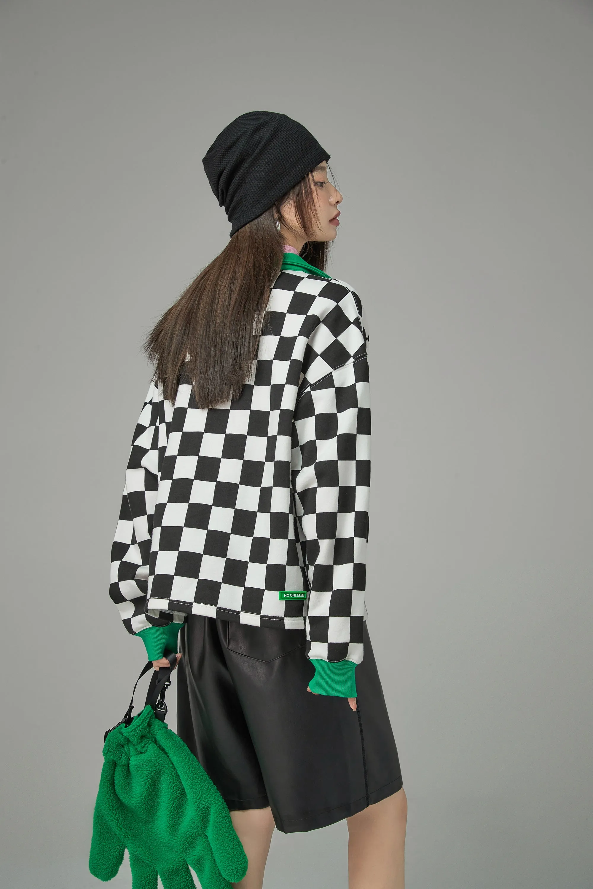 What You Asked For Checkered Sweatshirt