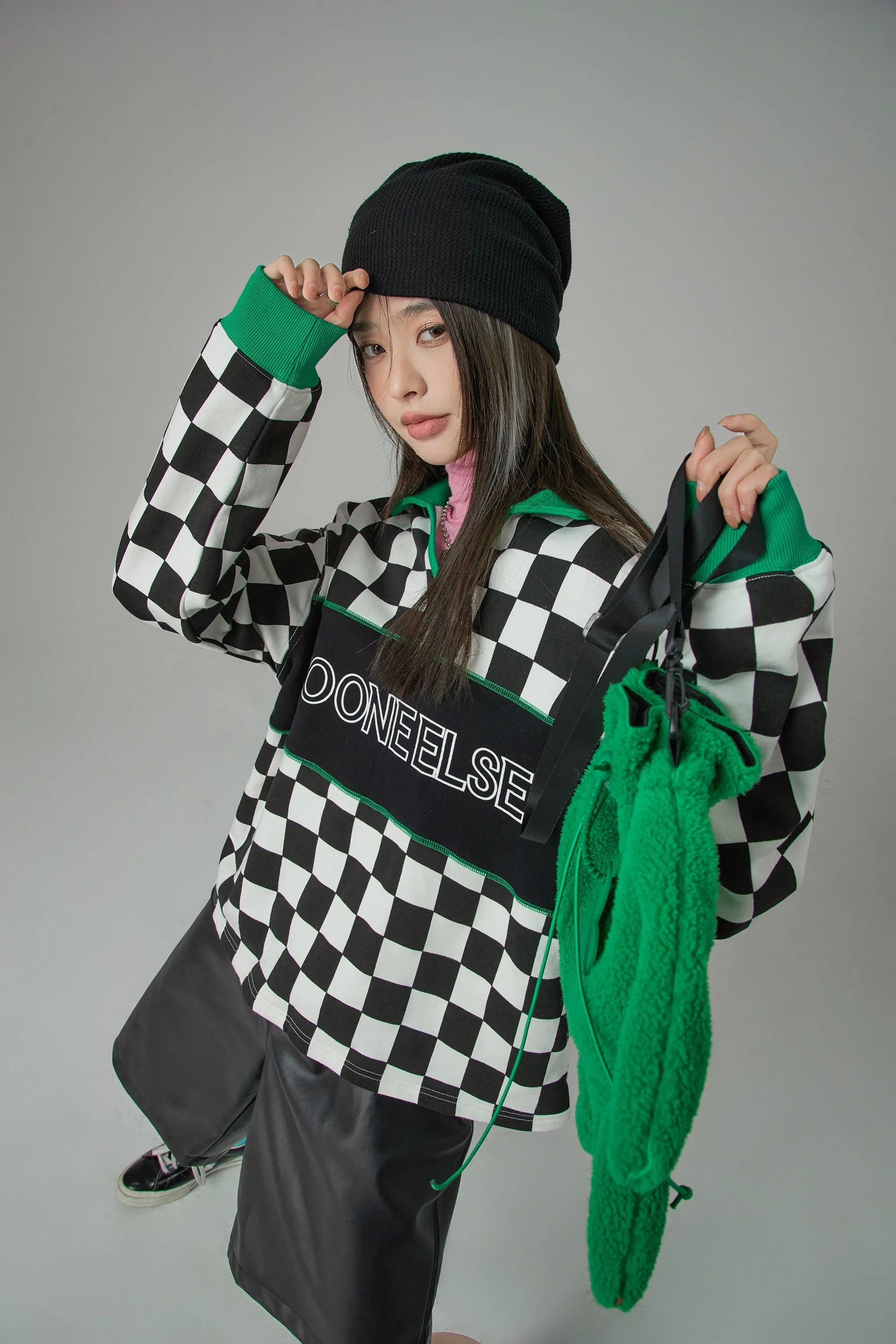 What You Asked For Checkered Sweatshirt