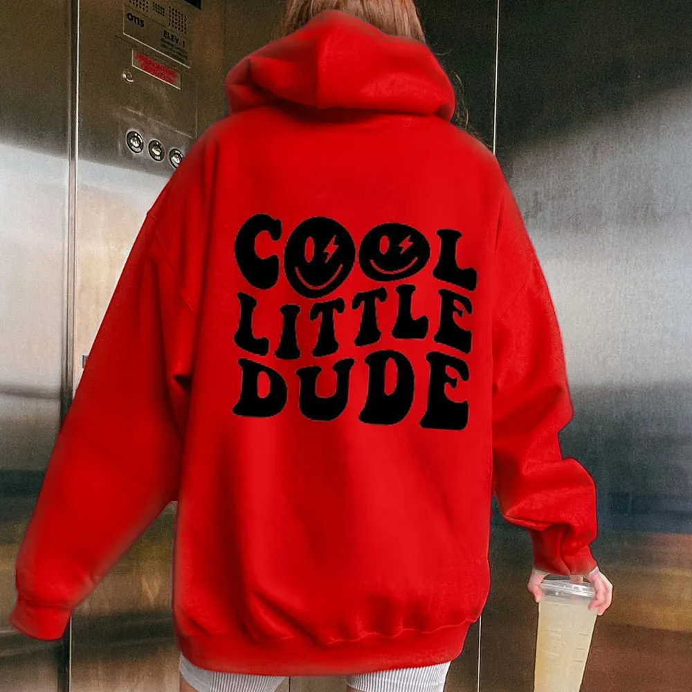 Women COOL LITTLE DUDE Graphic Hoodies