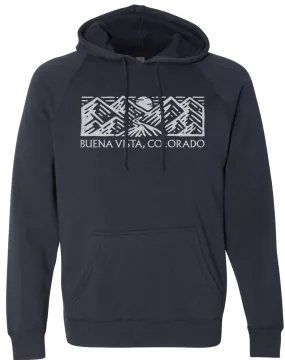 Woodcut Mountain Hoodie - Navy